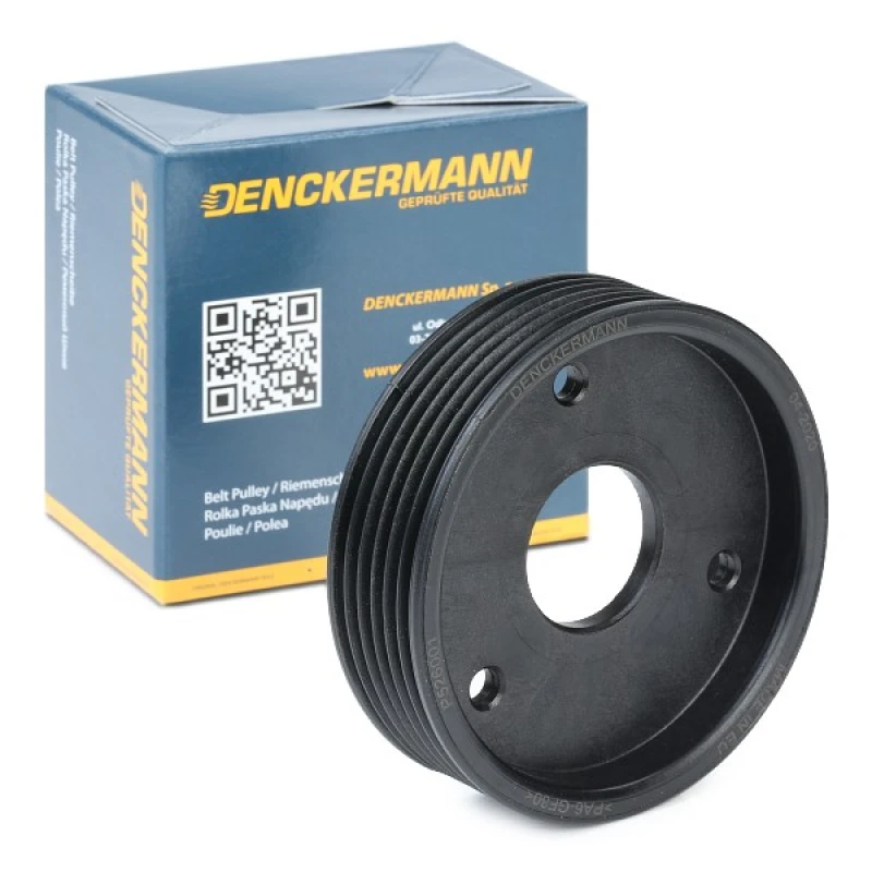 Image of DENCKERMANN Pulley, power steering pump DENCKERMANN P526001