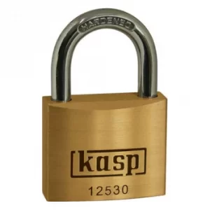 image of Kasp 125 Series Premium Brass Padlock Keyed Alike 30mm Standard 25305