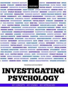 Image of Investigating Psychology by Nicola Brace Paperback