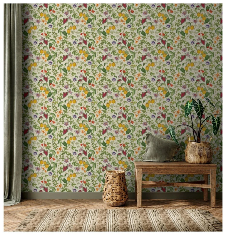 Image of RHS RHS Citrus N Vine Cream Wallpaper