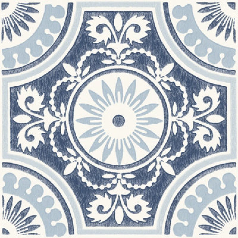 Image of Floorpops Ezra Blue Peel & Stick Floor Tiles, Fp4664