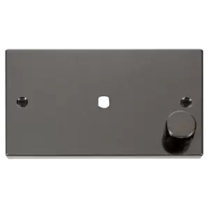 Image of Click Scolmore Deco 1 Gang 1000W 1 Aperture Unfurnished Dimmer Plate and Knob - VPBN185