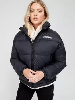 Image of Napapijri A-box Puffer Jacket, Black Size M Women