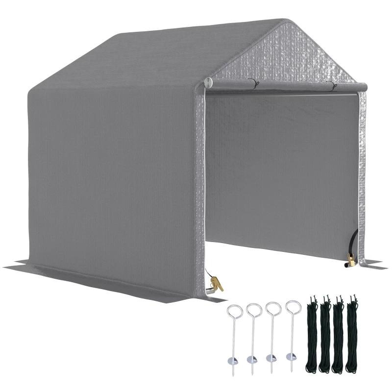 Image of Outsunny 6.5' x 6.5' x 6.5' Temporary Garden Shed Storage Tent - Grey TJ Hughes 5061025090532