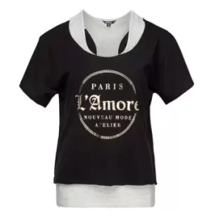Image of Golddigga Double Layer T Shirt Ladies - Black