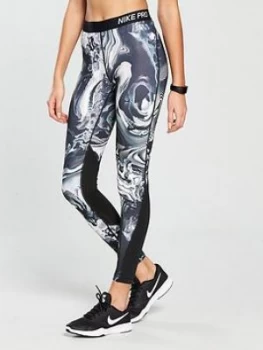 image of Nike Training Coral Print Leggings Multi