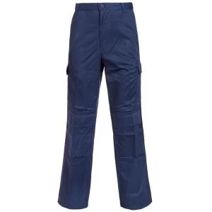 image of Combat Trousers Polycotton with Pockets 32" Long Navy Blue Ref