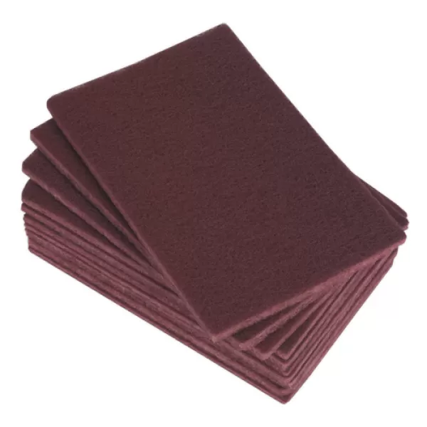 Image of Genuine SEALEY HP1523M Abrasive Finishing Pad 150 x 230mm Medium Pack of 10