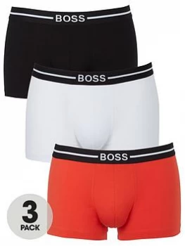 Image of Hugo Boss 3 Pack Organic Mixed Trunks Black/Red/White Size L Men