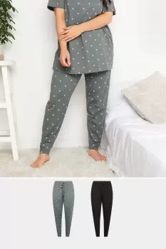 image of 2 Pack Cuffed Pyjama Bottoms