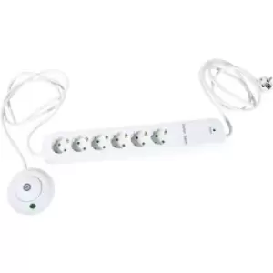 image of REV 00251201 Power strip (+ switch) 6x White PG connector