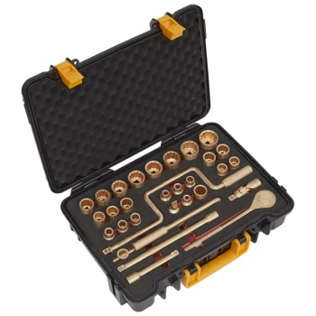 Image of Sealey NS039 Socket Set 32pc 1/2"Sq Drive - Non-Sparking