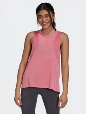 Image of adidas Own The Run Tank Top, Pink Size M Women