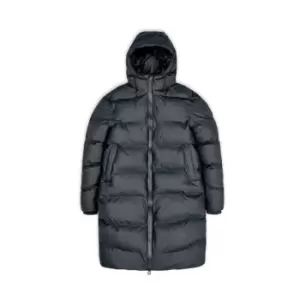 Image of Rains Long Puffer Jacket Mens - Grey