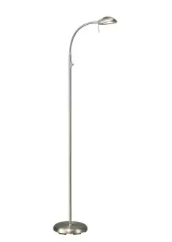 image of Bamberg Floor Task Lamp 1 Light G9 Satin Nickel