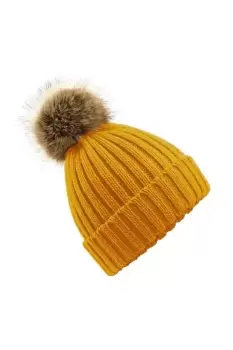 Image of Fur Pop Pom Chunky Beanie