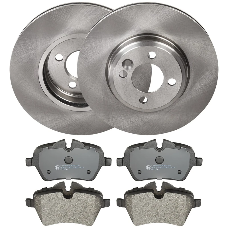 Image of RIDEX 3405B1937 Brake disc and pads set Front Axle, Brake Disc Type: Vented, prepared for wear warning indicator Brake Set,disc brakes (3405)