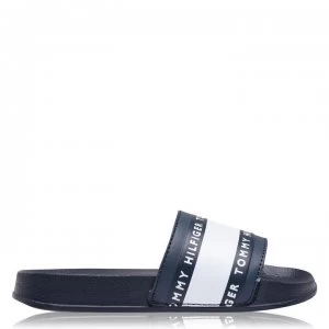 image of Tommy Hilfiger Tommy Flag Sliders - Navy 800