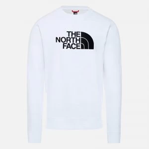 image of The North Face Mens Drew Peak Sweatshirt - TNF White/TNF Black - L