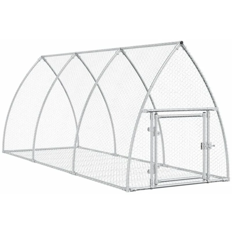 Image of VIDAXL Rabbit Hutch Silver 300x105x120cm Galvanised Steel vidaXL 8721102639999