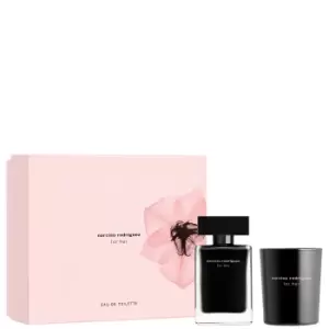 image of Narciso Rodriguez Eau de Toilette For Her 50ml and Candle Set For Her 70ml