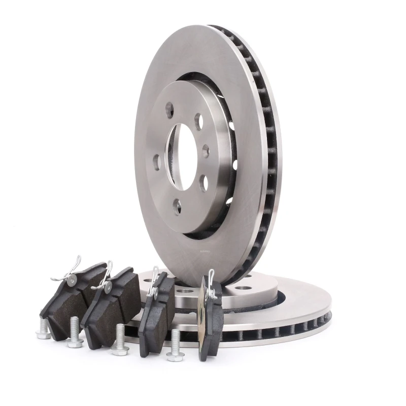 Image of RIDEX 3405B0234 Brake disc and pads set Rear Axle, Brake Disc Type: Vented, not prepared for wear warning indicator Brake Set,disc brakes (3405)