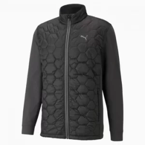 Image of PUMA Cloudspun Wrmlbl Mens Golf Jacket, Black, size Large, Clothing