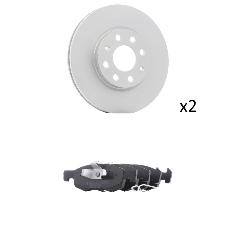 Image of RIDEX 3405B3508 Brake disc and pads set Photo corresponds to scope of supply, Brake Disc Type: internally vented, with brake pads Brake Set,disc brak