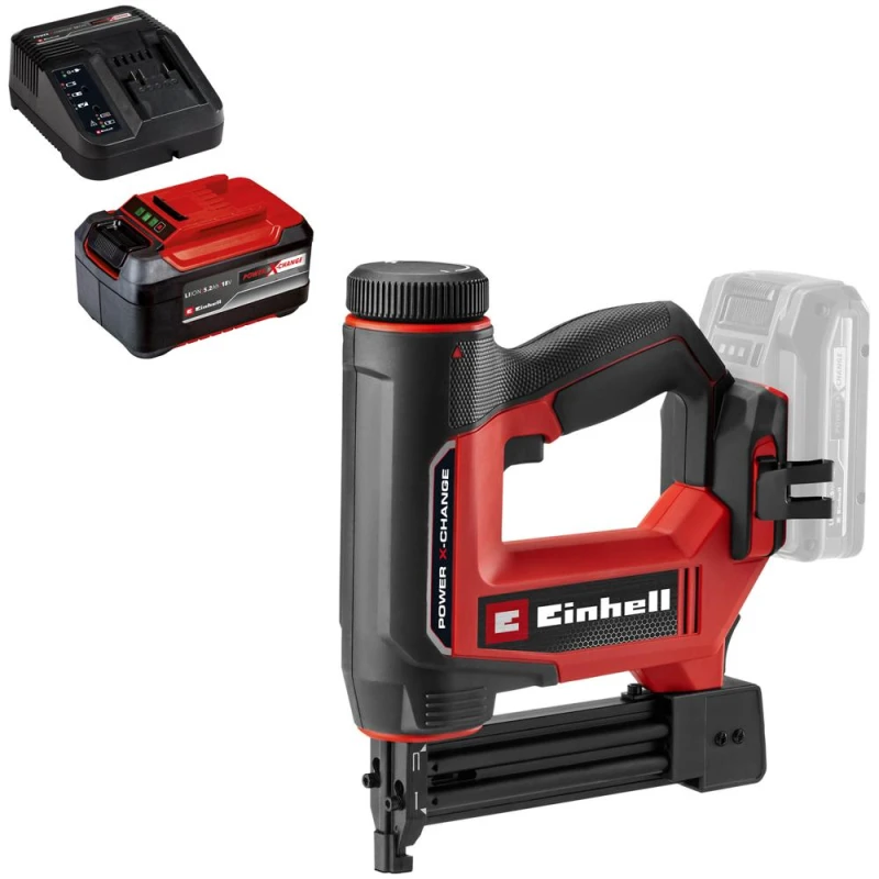 Image of Einhell TE-CN 18/32 Li 18v Cordless Nail and Staple Gun 1 x 5.2ah Li-ion Charger No Case TE-CN 18/32 Li