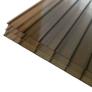 Image of Axiome Bronze Effect Polycarbonate Multiwall Roofing Sheet (L)2.5M (W)690mm (T)16mm