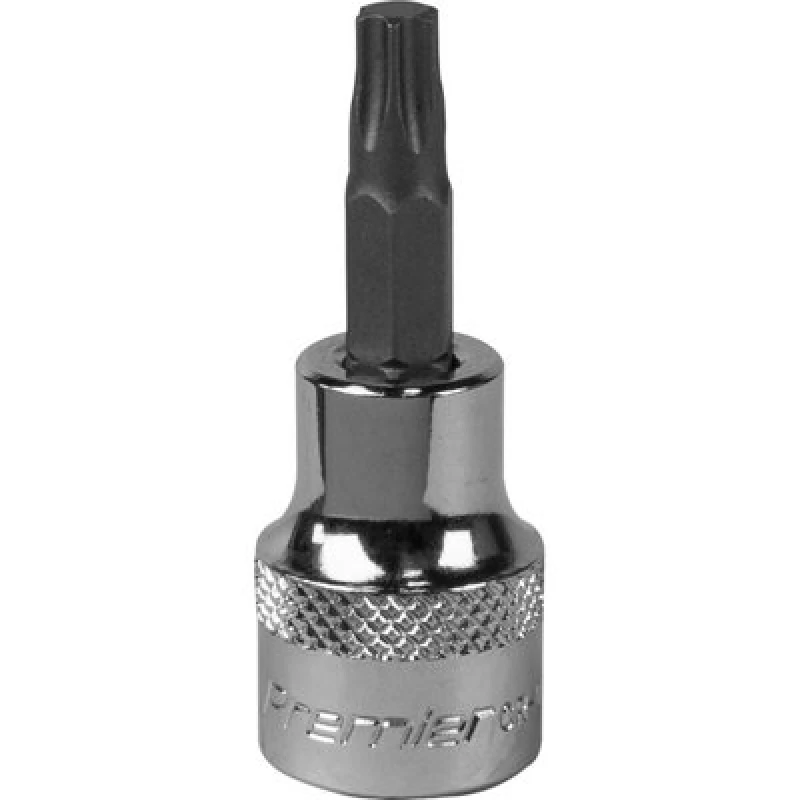 Image of Loops T30 TRX Star Socket Bit - 3/8" Square Drive - PREMIUM S2 Steel Head Knurled Grip Metallics