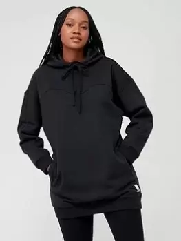 Image of adidas Sportswear Overhead Longline Hoodie - Black, Size 2XL, Women
