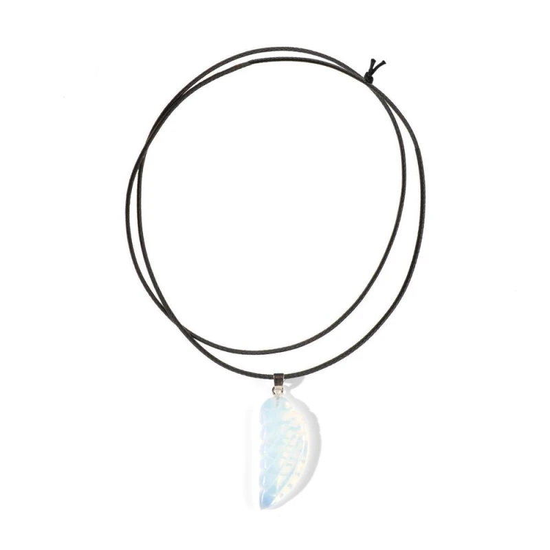 Image of Myga Angel Wing Pendant Necklace in Light Blue Light Blue Unisex