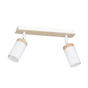 Image of Elba White Twin Ceiling Spotlight 2x GU10