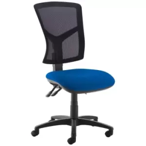 Image of Dams MTO Senza High Mesh Back Operator Chair with No Arms - Blue