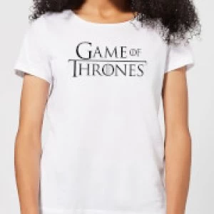 Game of Thrones Stacked Logo Womens T-Shirt - White - 4XL