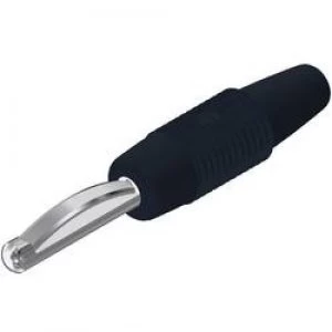 Image of Jack plug Plug straight Pin diameter 4mm Black SKS Hirschmann