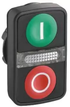 Image of Schneider Electric Rectangular Black, White - Momentary, Harmony XB5 Series, 22mm Cutout, Rectangular