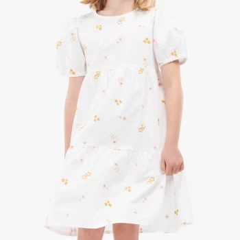 Image of Barbour Girls Isabelle Dress - Off White - 8-9 Years