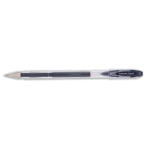 image of Uni Ball Signo UM 120 Medium Rollerball Pen Line Width 0.4mm Tip Width 0.7mm Black 1 x Pack of 12 Pens