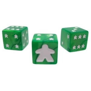 Image of Meeple D6 Dice Set - Green