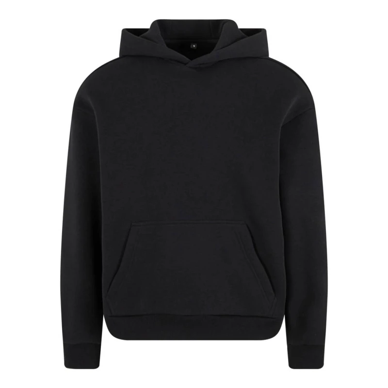 Image of Build Your Brand Mens Fluffy Pullover Hoodie in Black Size: Large Black Male L