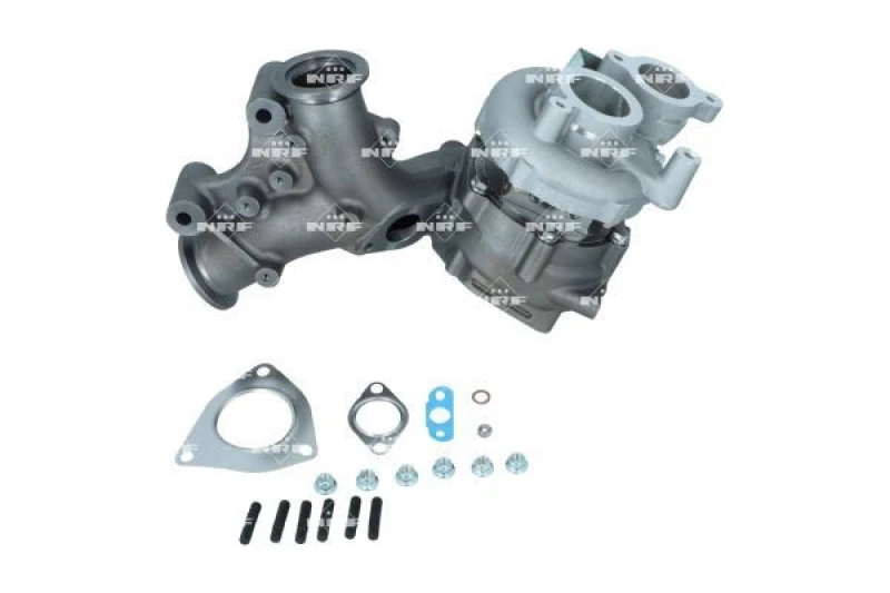 Image of NRF 90010417 Turbocharger with gaskets/seals, with exhaust manifold Charger,charging system (2234)