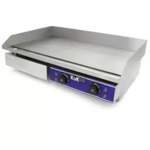 Image of KuKoo 70cm Commercial Electric Countertop Hotplate Griddle, 73cm - Silver