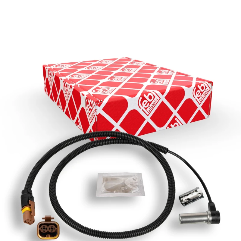 Image of FEBI BILSTEIN 173107 ABS Sensor Front Axle Right, with bush Sensor,wheel speed (412)