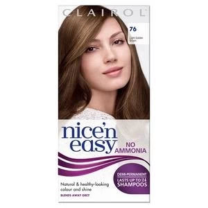 Image of Nice n Easy No Ammonia Hair Dye Light Golden Brown 76 Brunette