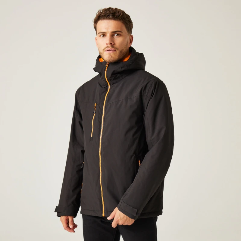 Image of Regatta Regatta Men Navigate Waterproof Insulated Jacket in Dark Grey Size: Small Dark Grey S Male 5063019696928