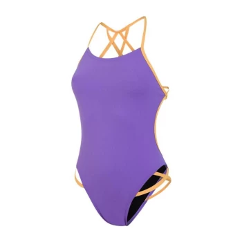 Image of Speedo Tieback Swimsuit Ladies - Purple