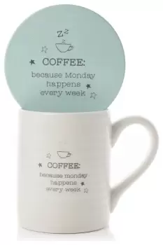 Image of Love Life Monday Coffee Mug & Coaster Set