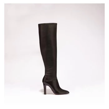 image of Reiss Cressida Boots - Black Stretch